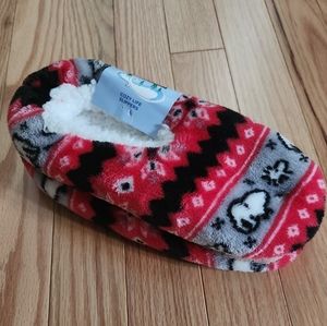 Vera Bradley Peanuts Cozy Life Slippers Snoopy Fair Isle Small NWT
